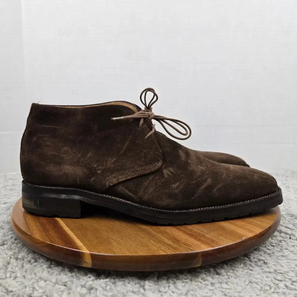 To Boot New York Mens 9.5 Brown Suede Casual Lifestyle Daily Chukka Boot Italy